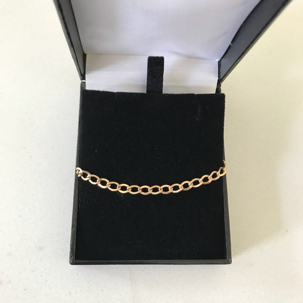 12K Vintage Gold filled GF Chain Link Bracelet New